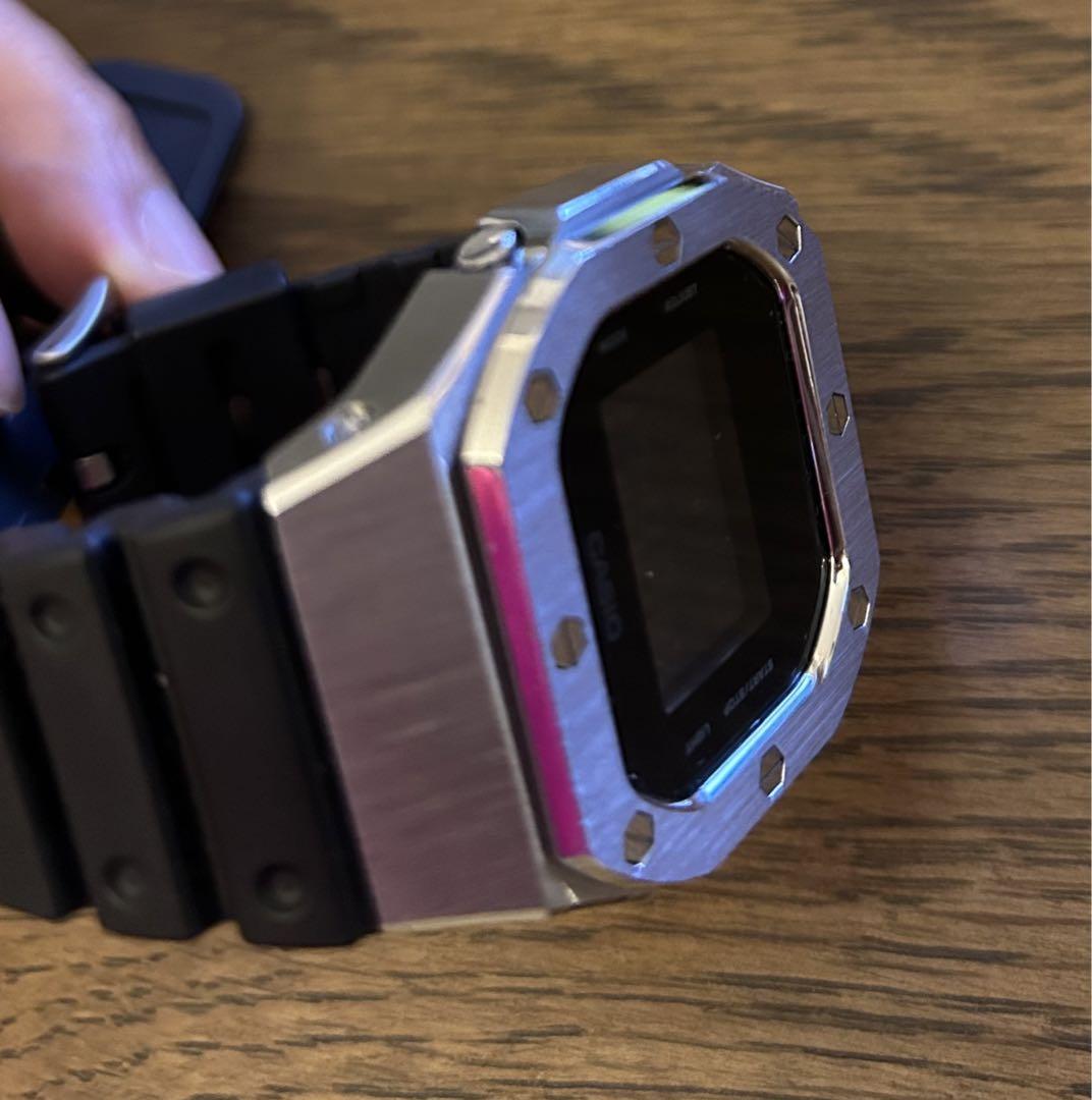 G-SHOCK MOD カスタム ステンレス ベゼル DW-5600 シルバー メンズ