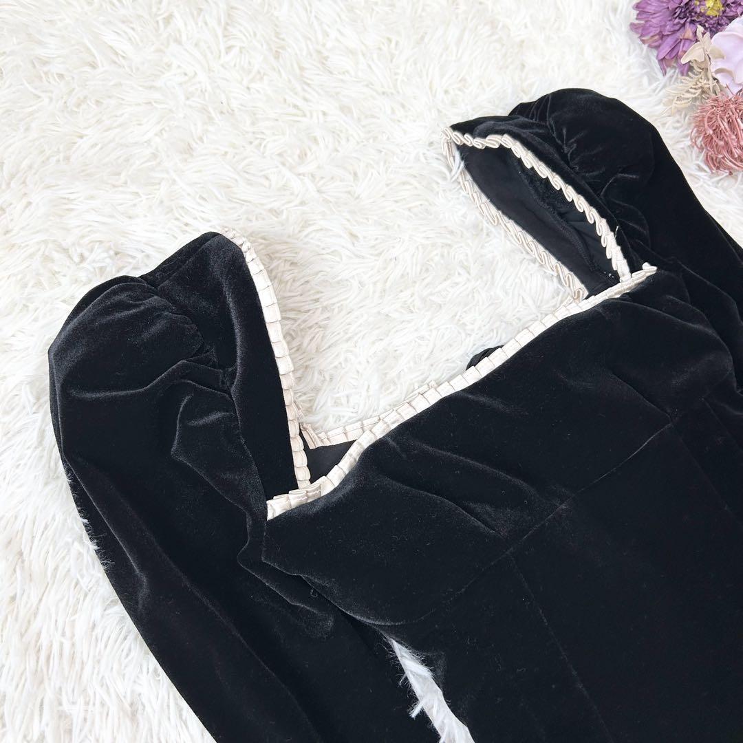 トップス House of CB NOA BLACK VELVET CORSET