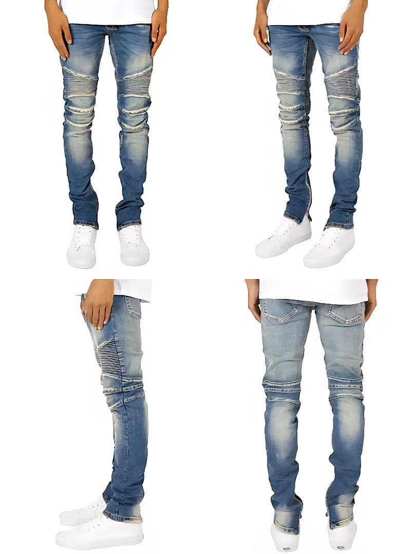 【美品】mnml　29　スキニーデニム バイカースタイル