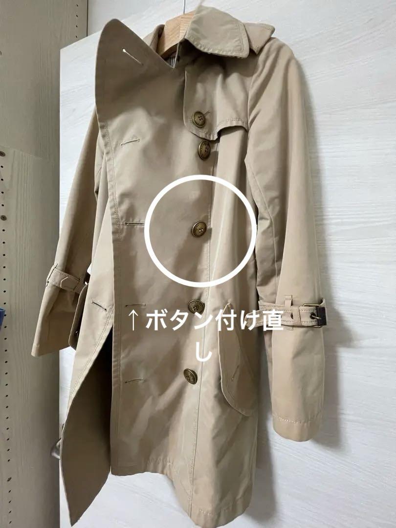 バーバリーブルーレーベル トレンチコート ベージュ　36