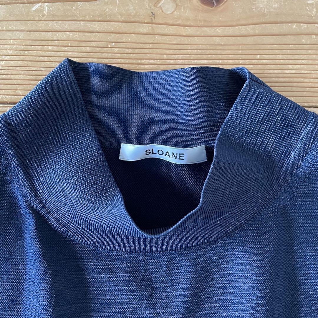 美品】SLOANE スローン モックネック5分袖カットソー