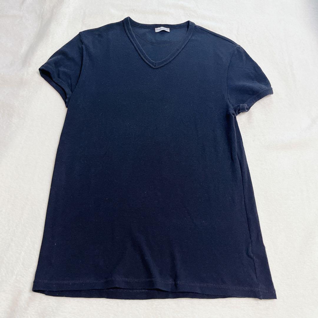 DOLCE & GABBANA ブラック Vネック Tシャツ 40サイズ DOLCE&GABBANA Tシャツ カットソー ブラック 半袖 クルーネック