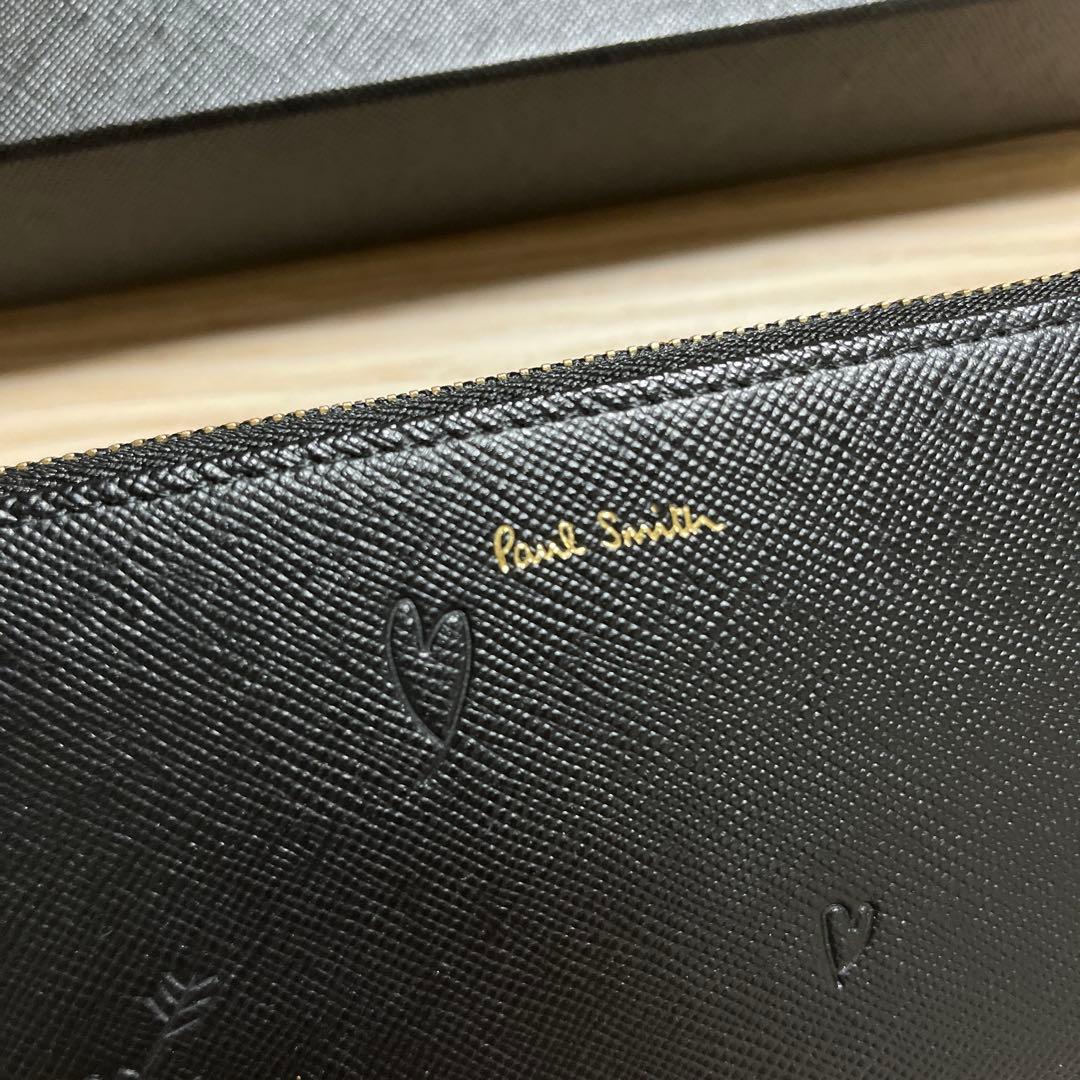 ★極美品★新品同様　ポールスミス　長財布　スミシーハート　ブラック　希少品
