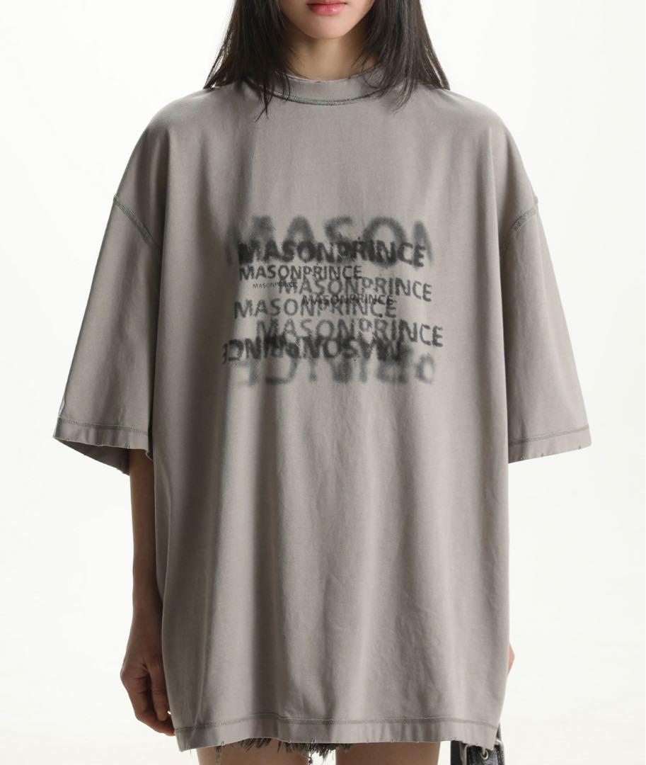 MASONPRINCE グレーオーバーサイズTシャツ