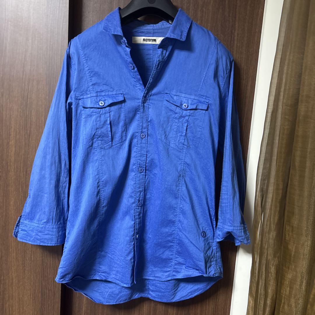 ファクトタム　FACTOTUM　七分袖　シャツ