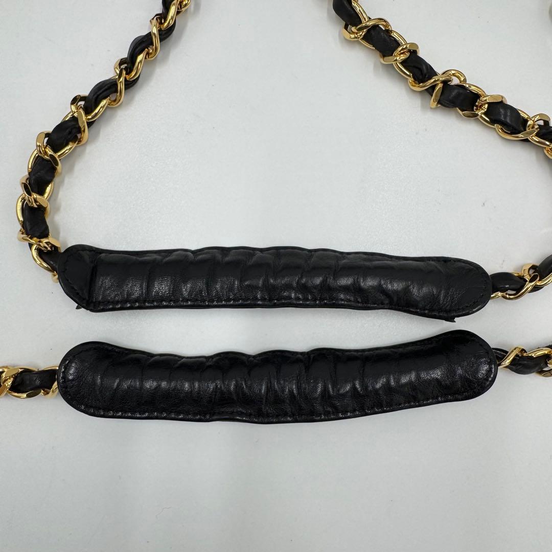 シャネル マトラッセ ラムレザー チェーン トートバッグ ショルダーバッグ 黒 シャネル マトラッセ ラムレザー チェーン トートバッグ ショルダーバッグ 黒