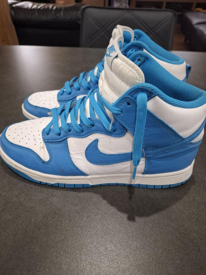 Nike 青白 ハイカット バスケットシューズ28cm Nike ハイカットスニーカー 青/白 28cm - メルカリ