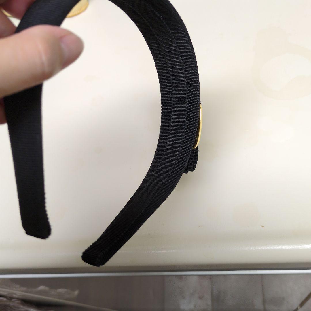 みぃ☆新品☆Salvatore Ferragamo 黒リボンカチューシャ