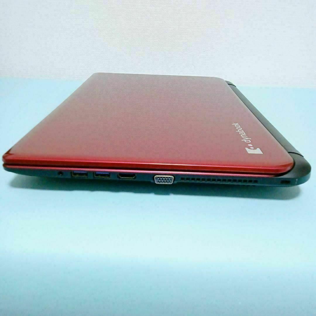 東芝 赤 ノートパソコン Windows11 i7 12GB SSD カメラ付