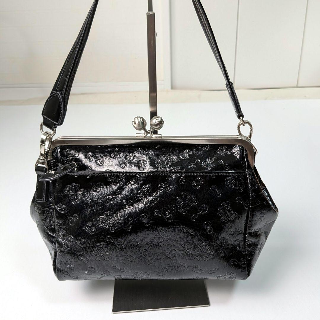 ANNA SUI アナスイ がま口 ショルダーバッグ チャーム エナメル