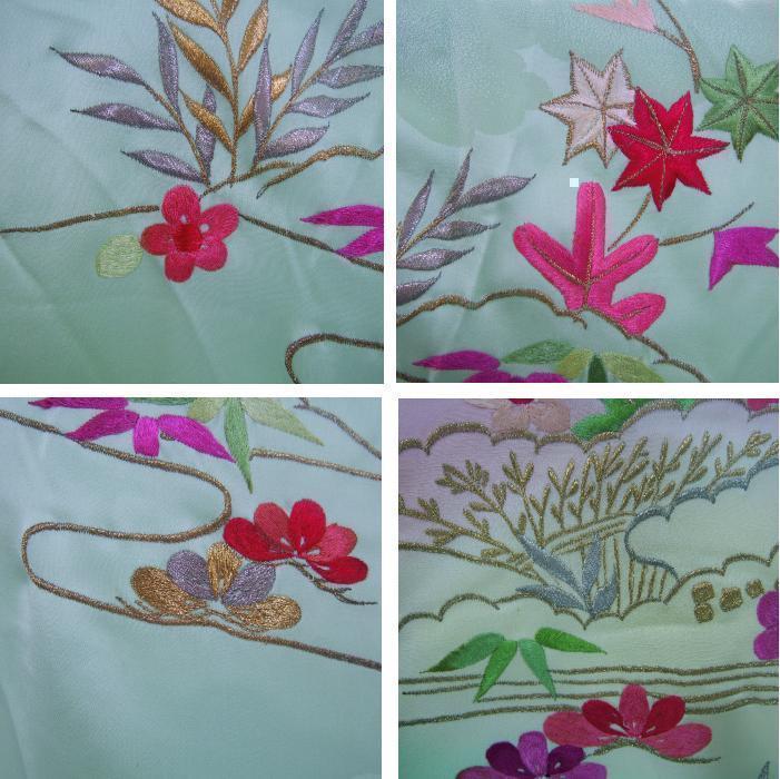 【振袖】振袖　成人式　黄緑色　菊　百花