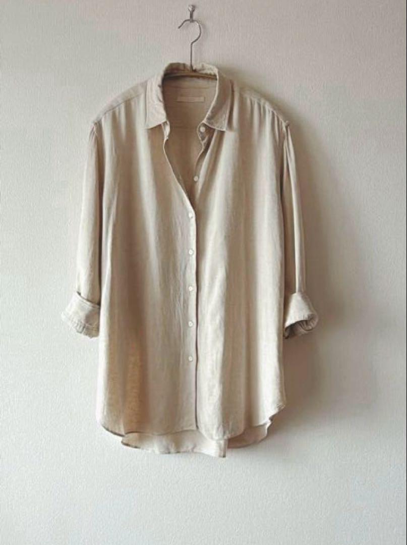 SALE【Plage】23SS LI/RY Floppy シャツ　リネン混シャツ