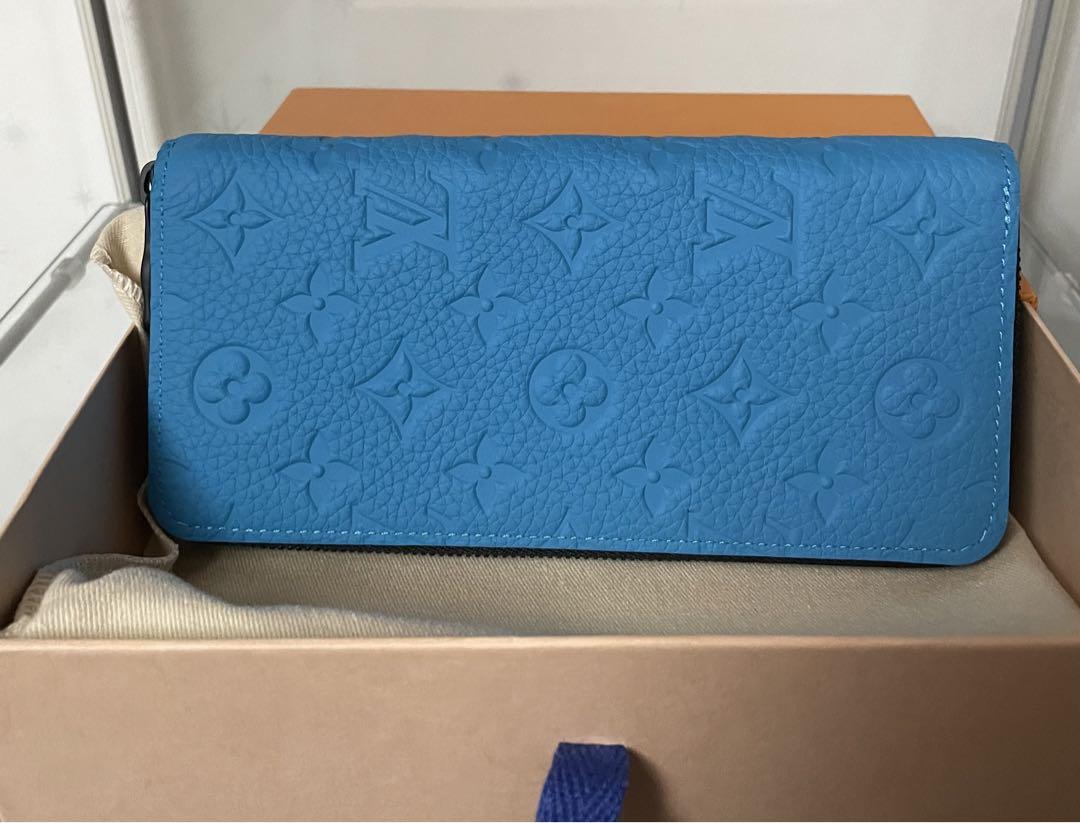 限定！　ルイヴィトン 財布 モノグラム ジッピー　ヴェルティカル ターコイズ