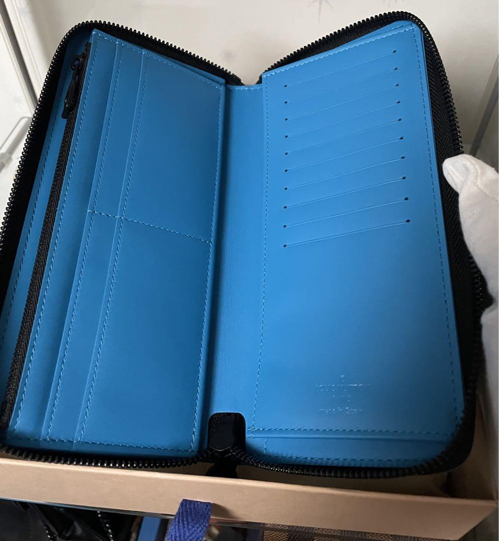 限定！　ルイヴィトン 財布 モノグラム ジッピー　ヴェルティカル ターコイズ