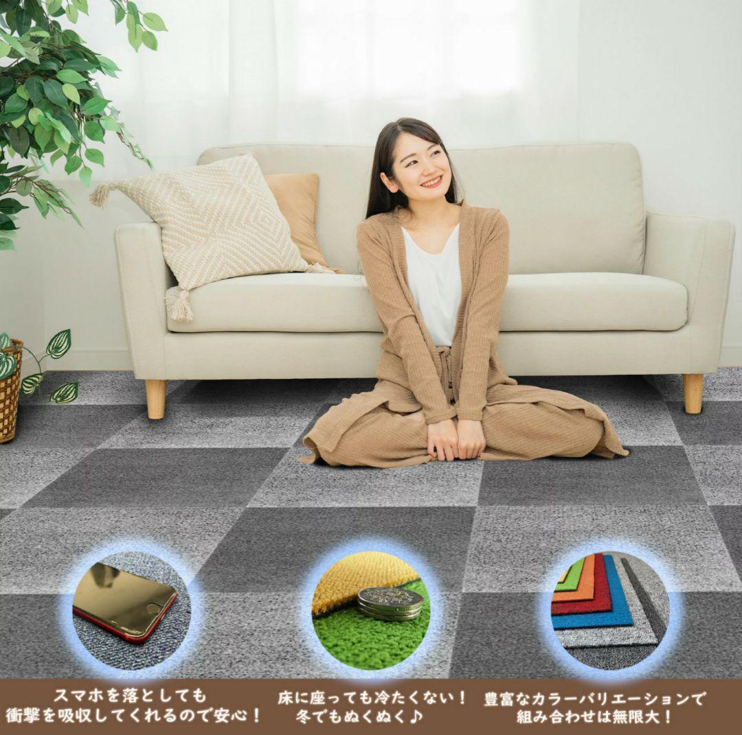1598_タイルカーペット DG 50cm×50cm 置くだけ ペット 洗える 画像3