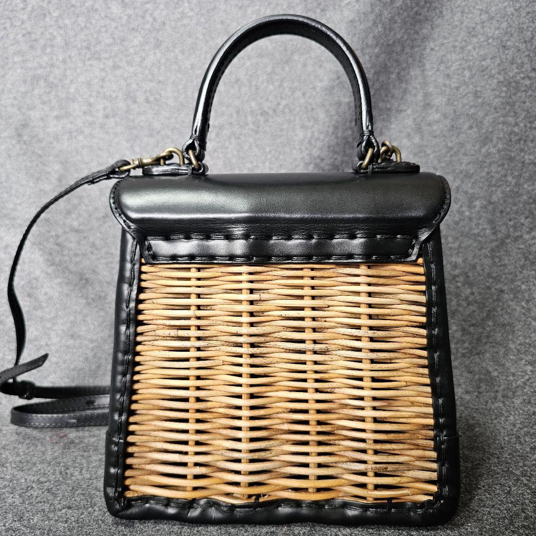 【エバゴス】2024AW ケリー カーフハンドバッグS 紅藤 ブラック