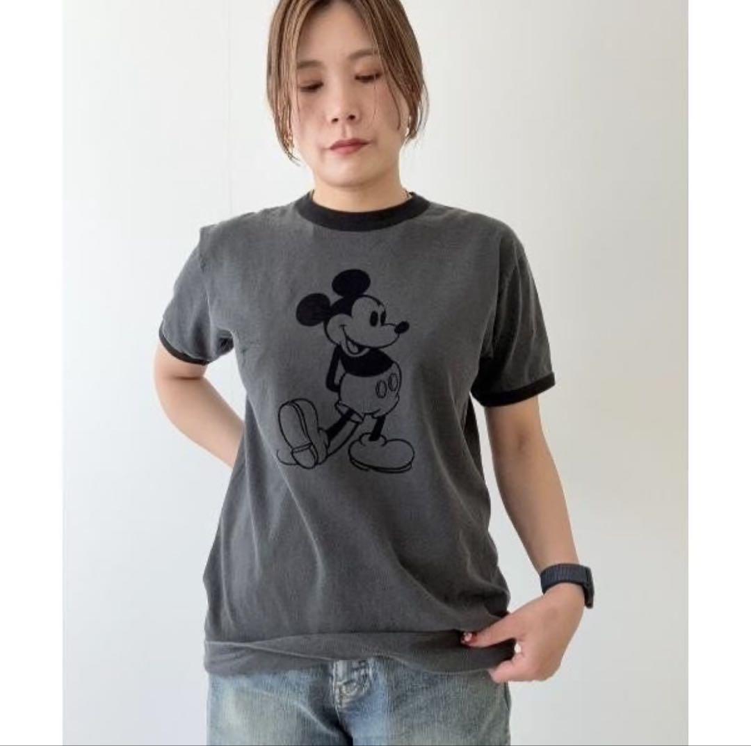 新品タグ付き！GOOD ROCK SPEED ミッキー リンガーT チャコール