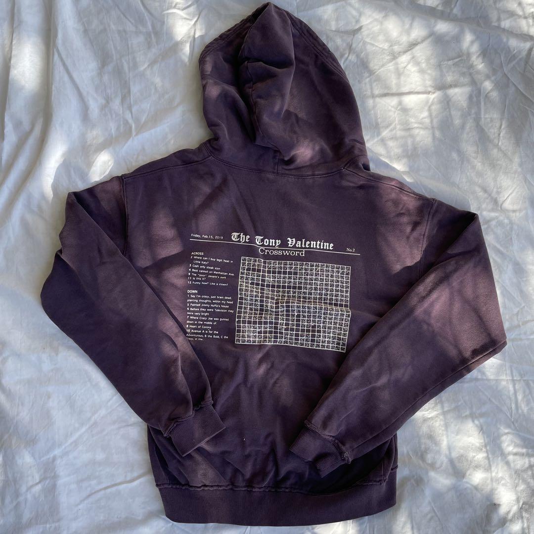 Crossword Faded Zip Hoodie / FIFTH x Tony Valentine NYC
