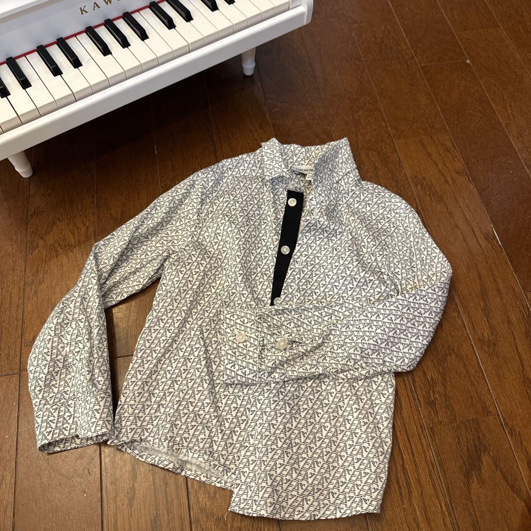 Emporio Armani 幾何学模様 長袖シャツ　98cm