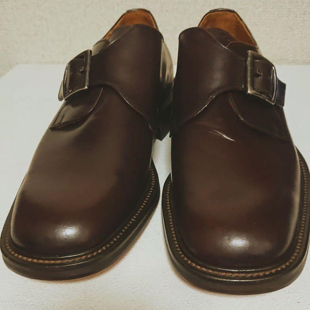 未使用 Hawkins ホーキンス イタリア製 ベルテッド 紳士靴 革靴