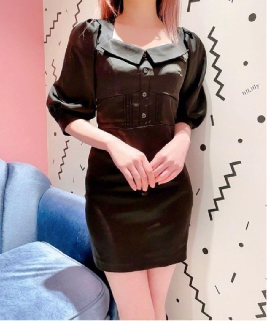 セール! lilLilly オールインワン ストレッチサテンミニドレス