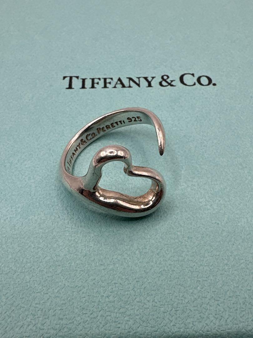⑬ティファニー　ペレッティ　オープンハート　リング　シルバー　925　１１号 TIFFANY&Co.】ティファニー オープンハート エルサ・ペレッティ