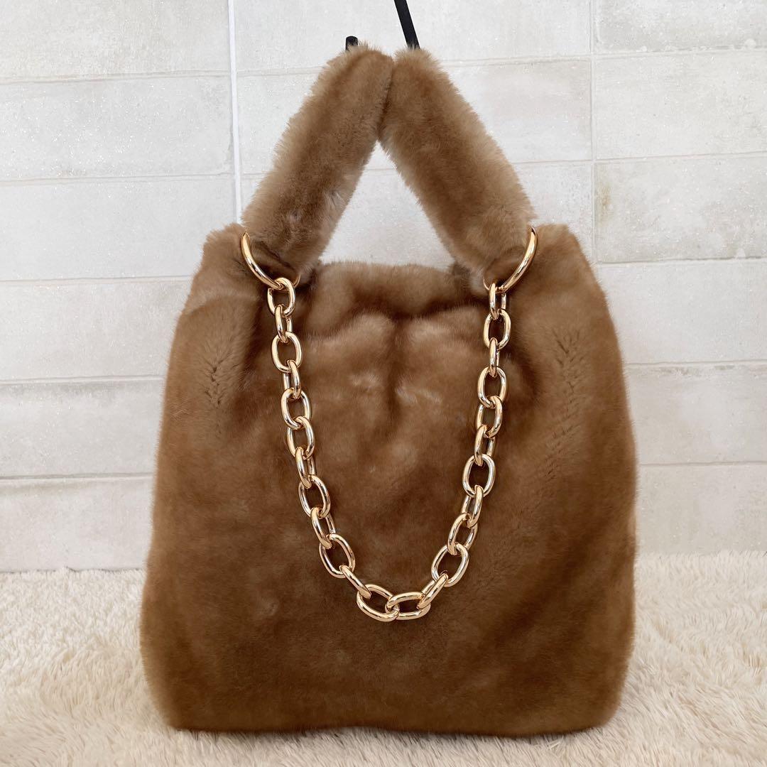 A POINT ETC アーポワン ウテセ SAC LOUIS ファー バッグ