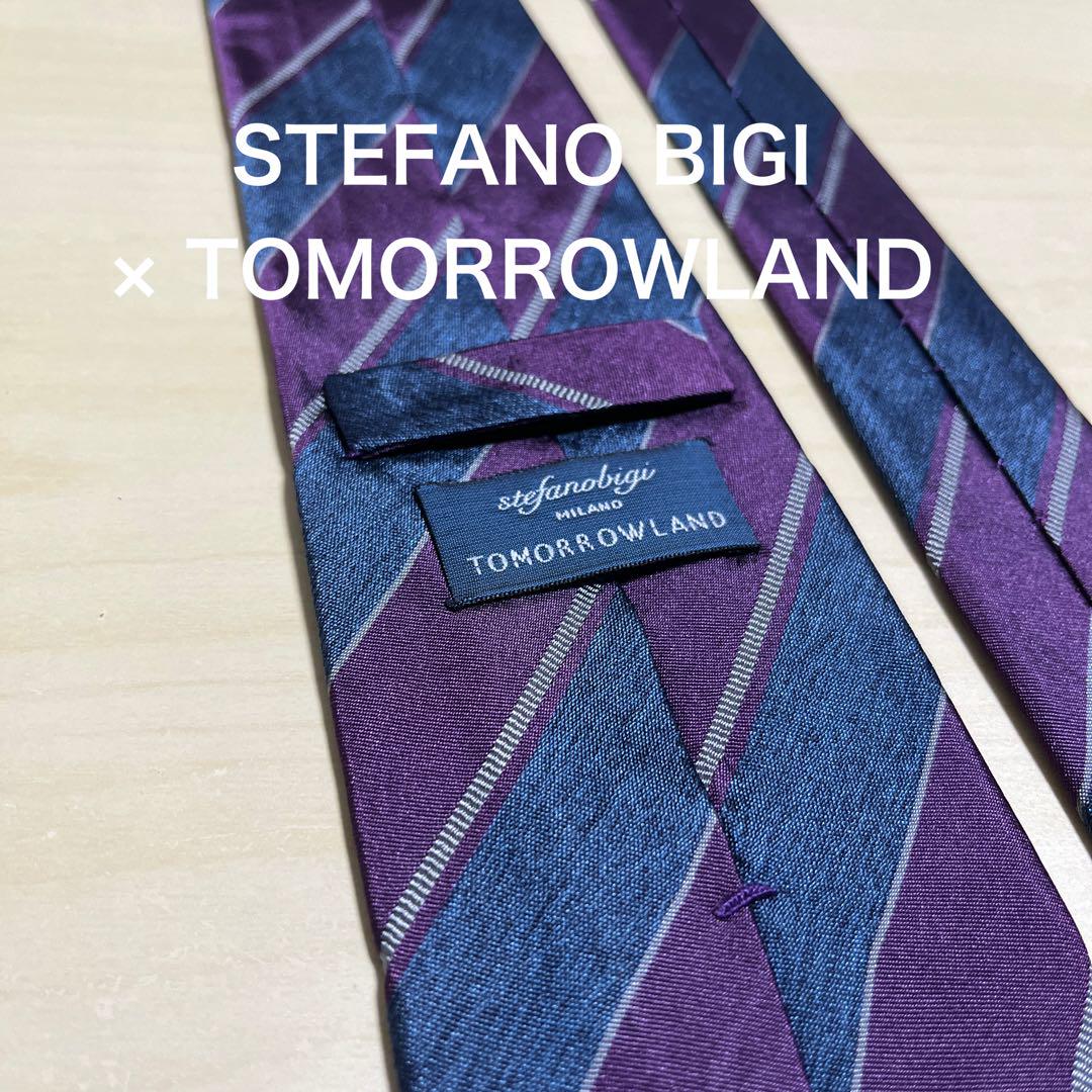 STEFANO BIGI × TOMORROWLAND レジメンタル　ネクタイ