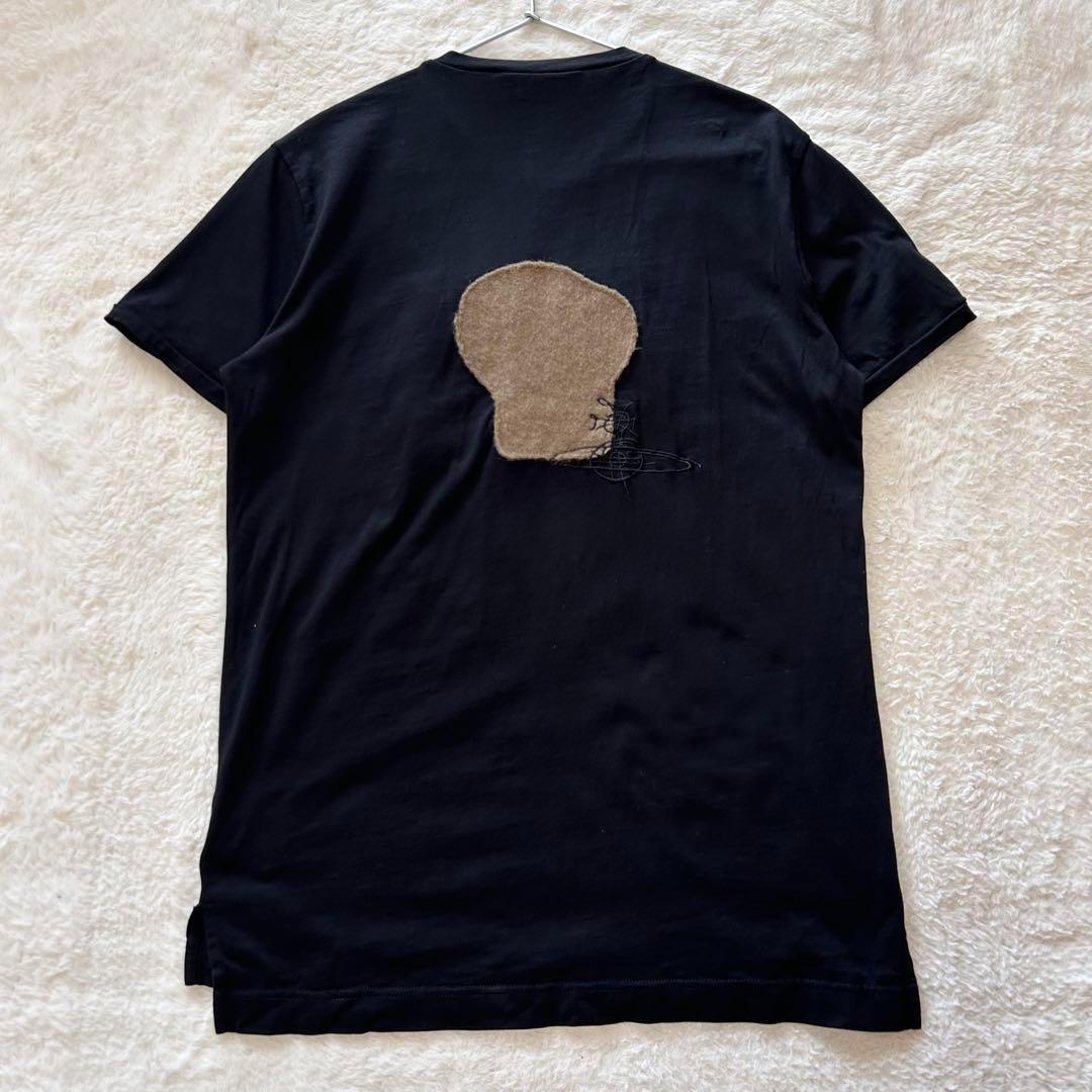 【極美品】ヴィヴィアンウエストウッド　Tシャツ　スカル　オーブ刺繍　ブラック　M