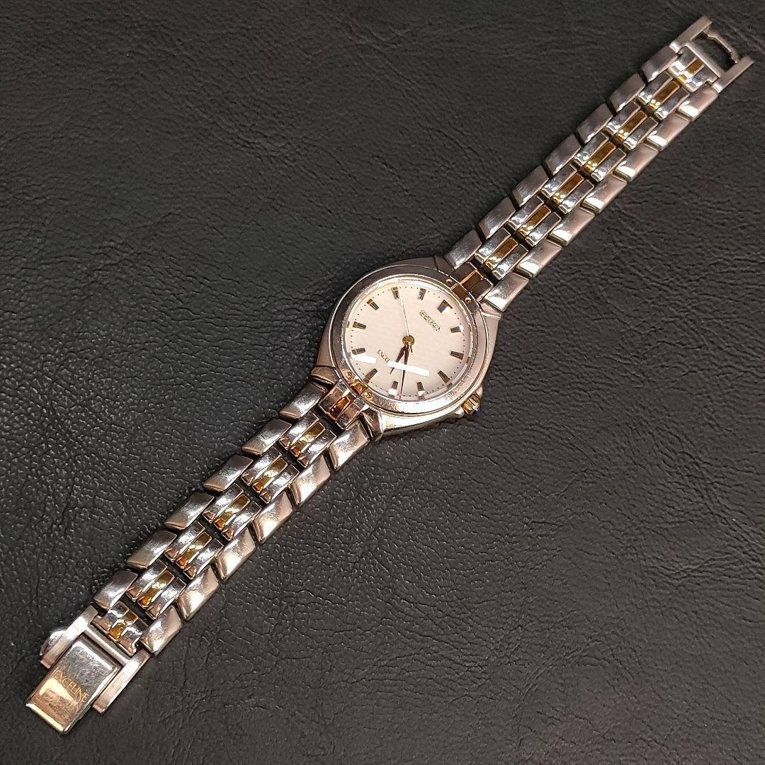 美品【稼働品】SEIKO セイコーエクセリーヌ ホワイト ゴールド