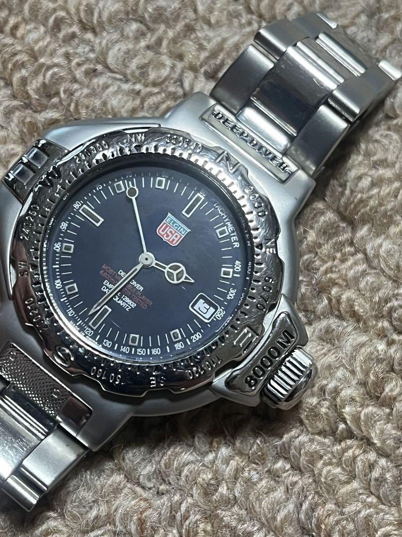 Elgin Analog Manual Men Extremely Rare Deep Diver 8000M
