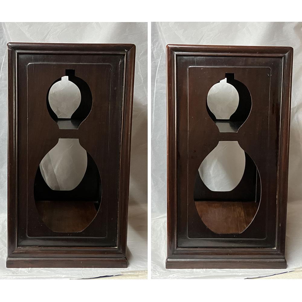 F1262 唐木 棚 瓢 透し 茶棚 器局 瓢箪 透し 茶道具 煎茶道具 ❤ F1262 唐木 棚 瓢 透し 茶棚 器局 瓢箪 透し 茶道具 煎茶道具