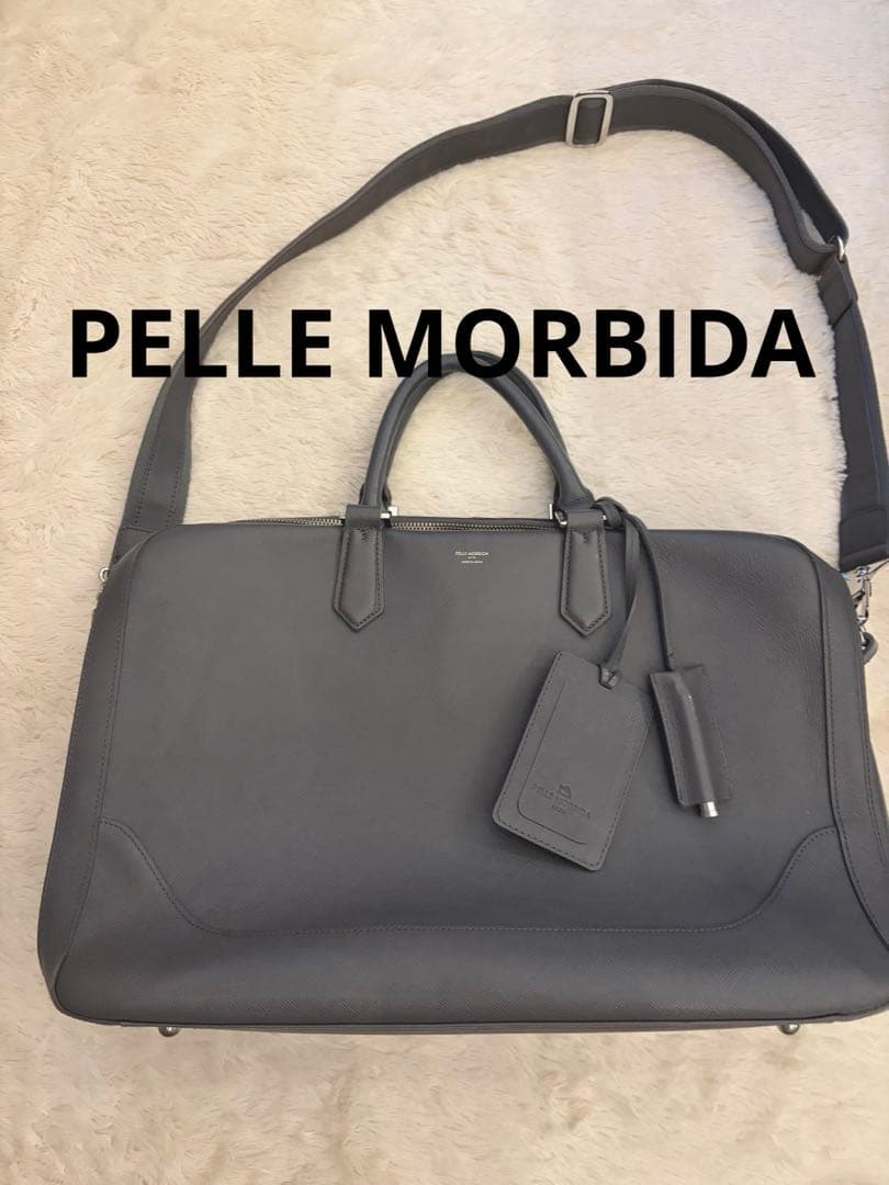 PELLE MORBIDA グレー ビジネスバッグ 2way