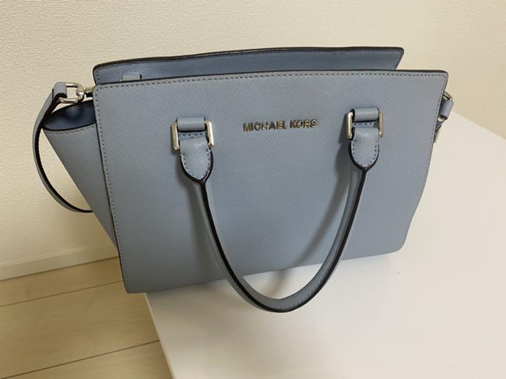 マイケルコース 水色　ハンドバッグ ショルダーバッグ
