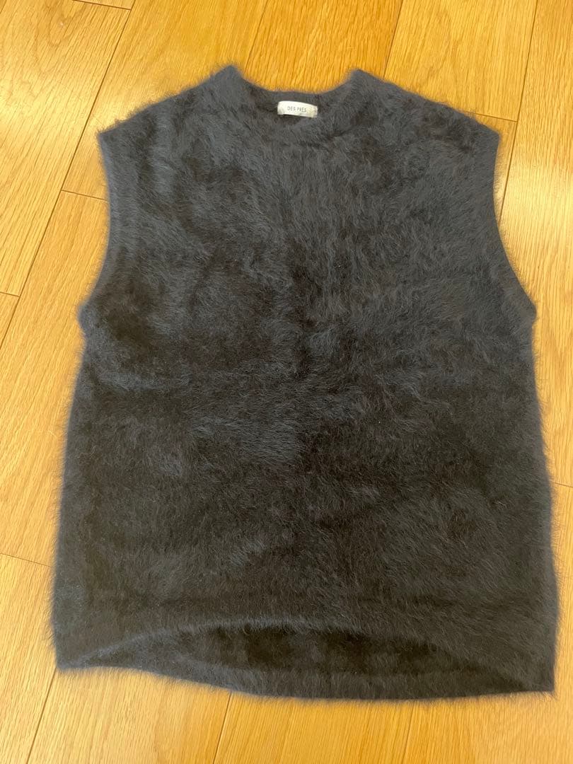 DES PRÉS ダークグレー ノースリーブニット SIZE DES PRES