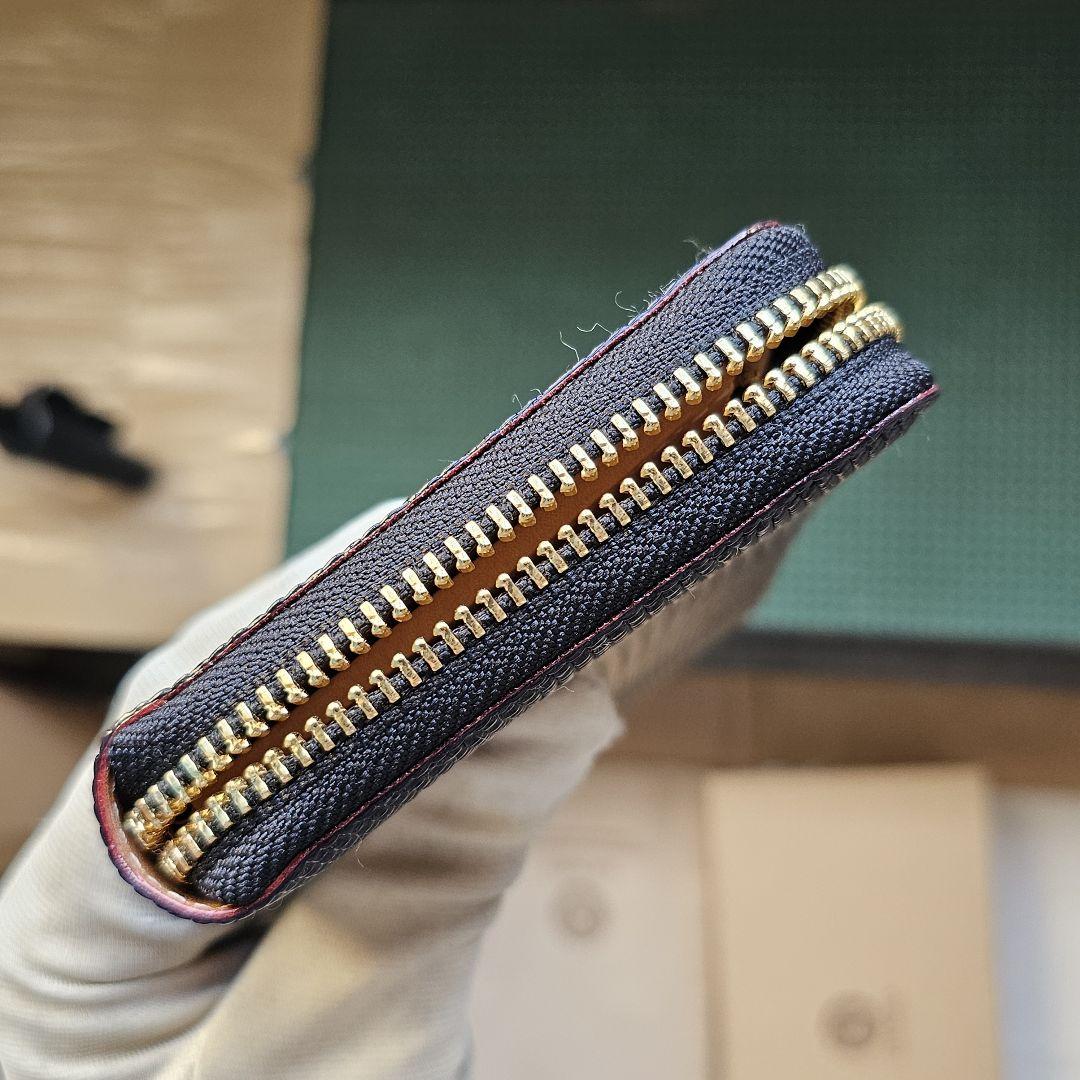 美品 GANZO ガンゾ LIZARD リザード 6 ラウンドファスナー 黒