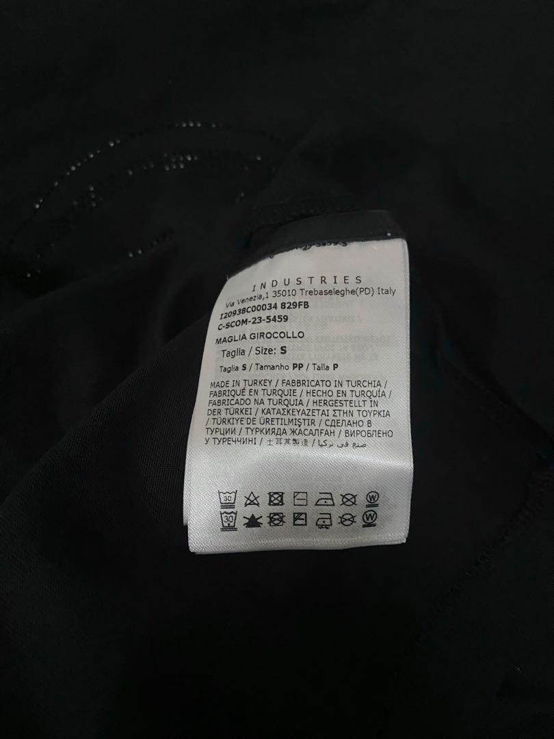 MONCLER ブラック ロゴ Tシャツ ラインストーン