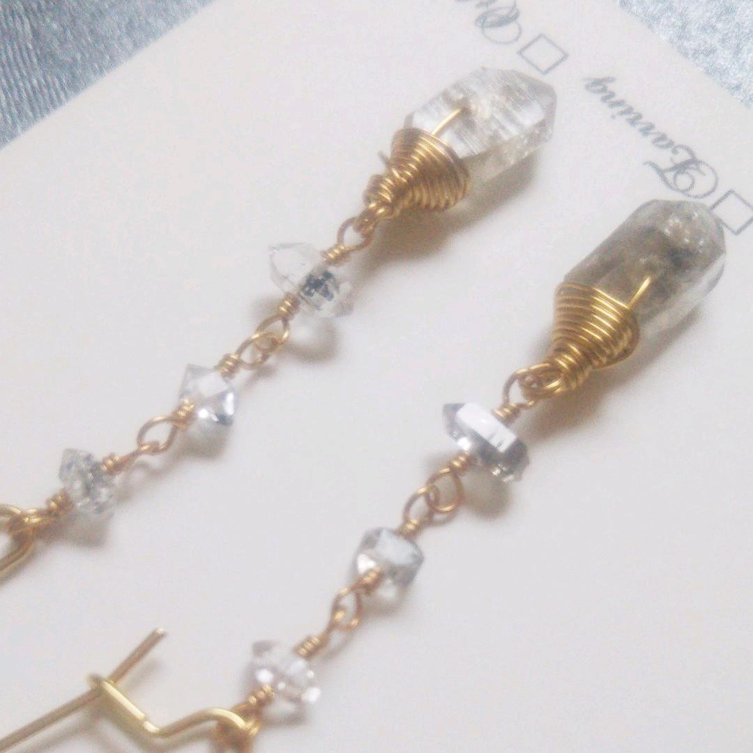 A&S購入　dosaのハーキマーダイアモンドピアス A&S購入 dosaのハーキマーダイアモンドピアス