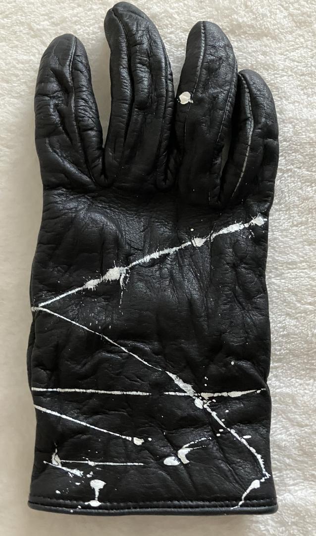 本革 カシミア グローブ Sen PAINT BLACK＆WHITE 5Days