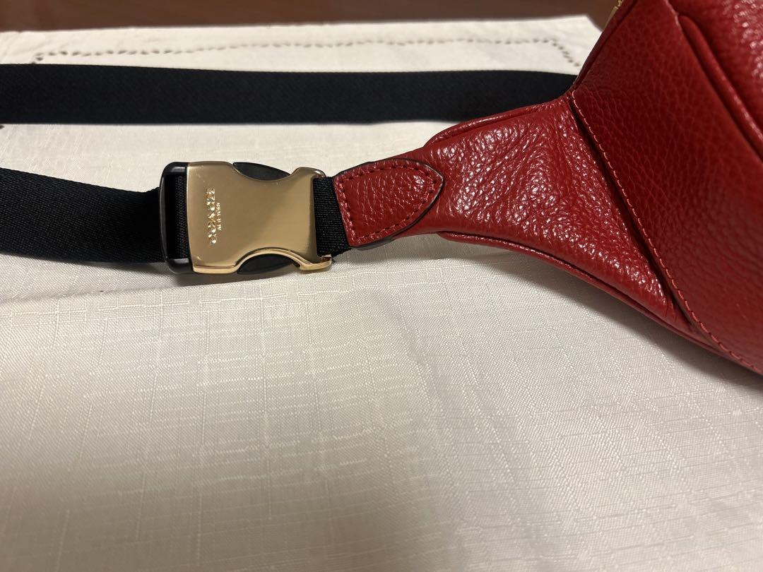 コーチ　COACH 赤 レザー ボディバッグ ウエストポーチ【送料込】