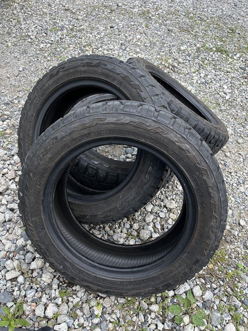 送料込み155/65r14TOYO R/Tオープンカントリー22年製造4本セット