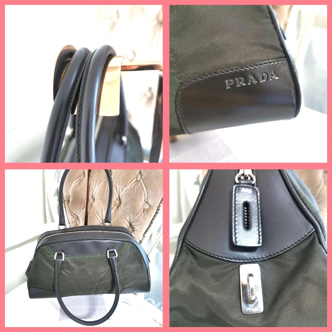 【美品】プラダPRADA 肩掛けトートバッグ ボーリングバッグ 鑑定済！