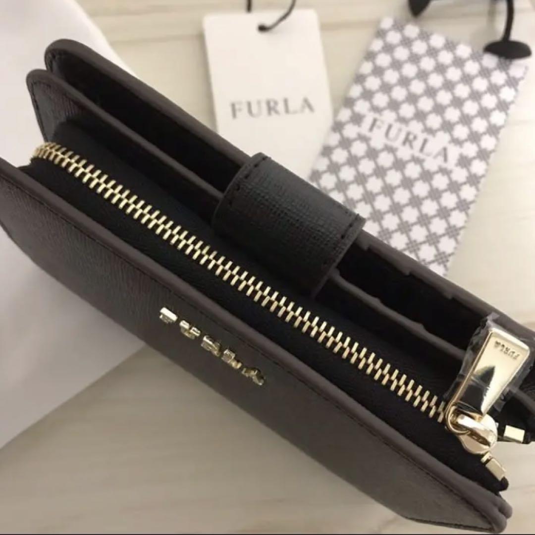 FURLA 折り財布 ブラック 二つ折り財布