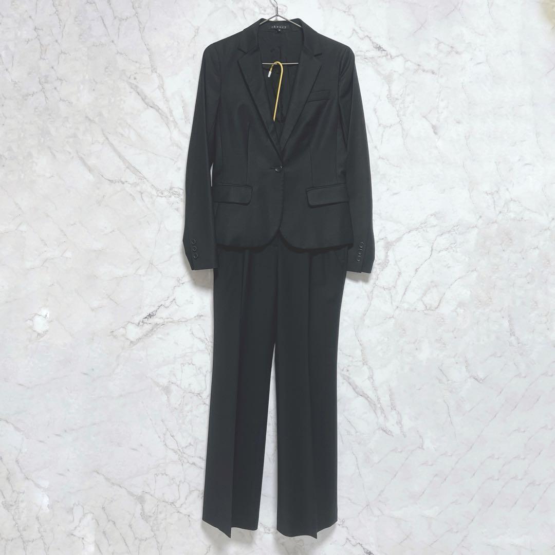 美品 theory super tailor パンツスーツ セットアップ 2