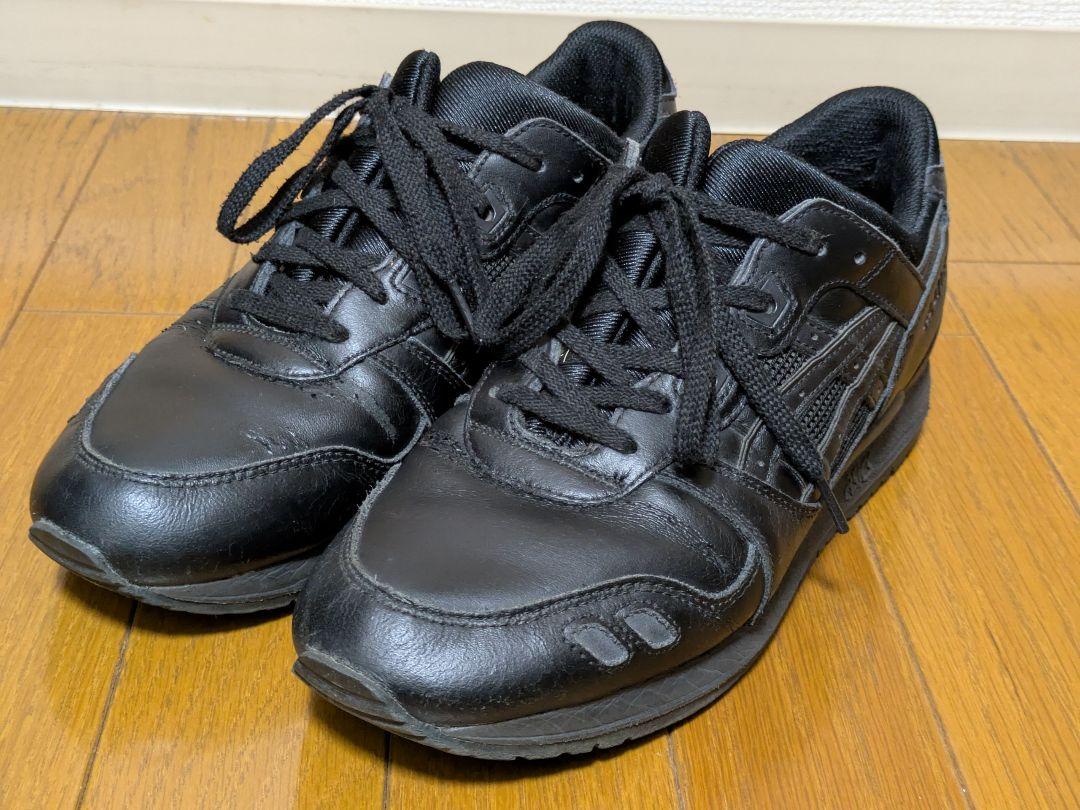 アシックス ゲルライト3 GEL LYTE III ブラックレザー 27.5cm