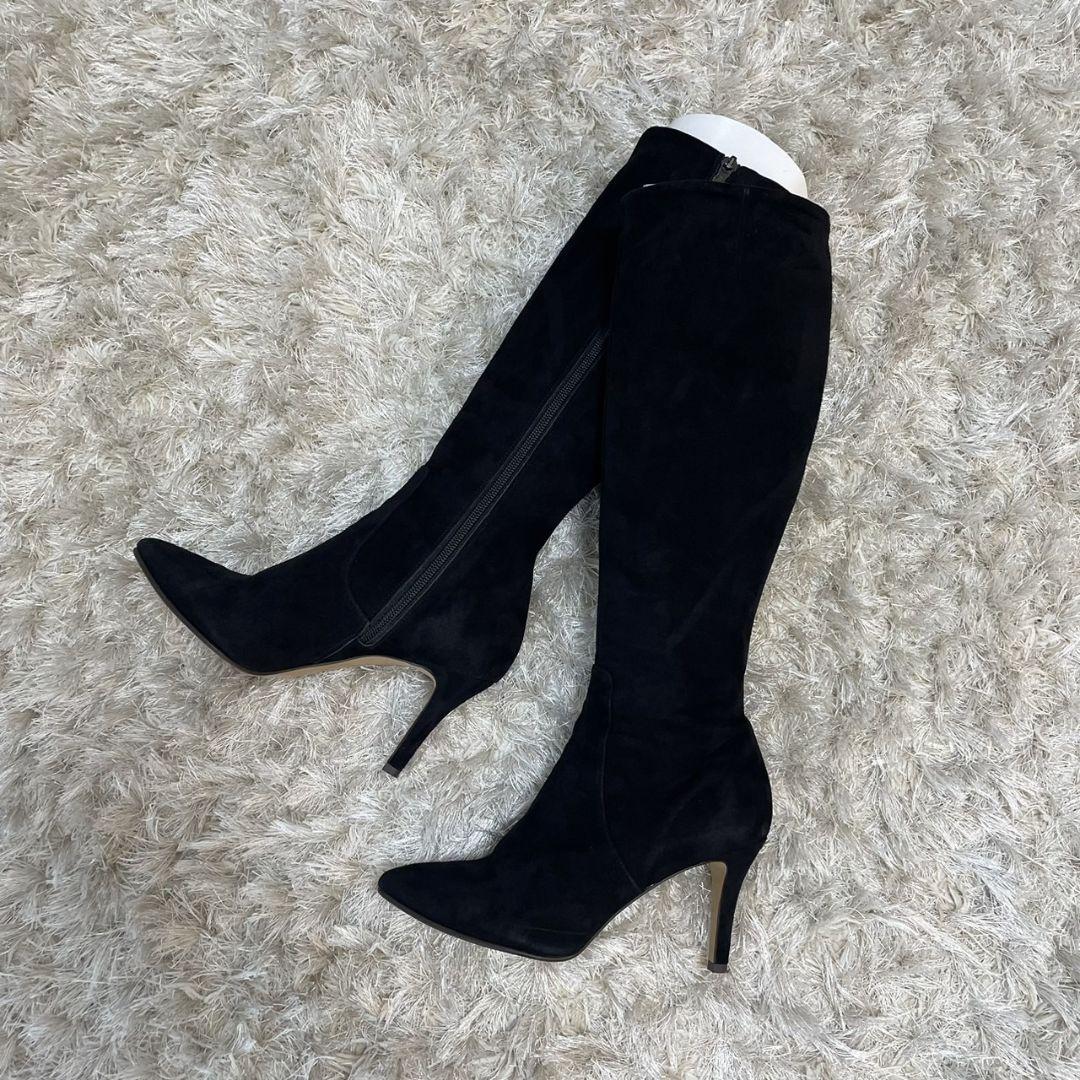 ●DIANA フィットシルエットロングブーツ スエードロングブーツ ダ