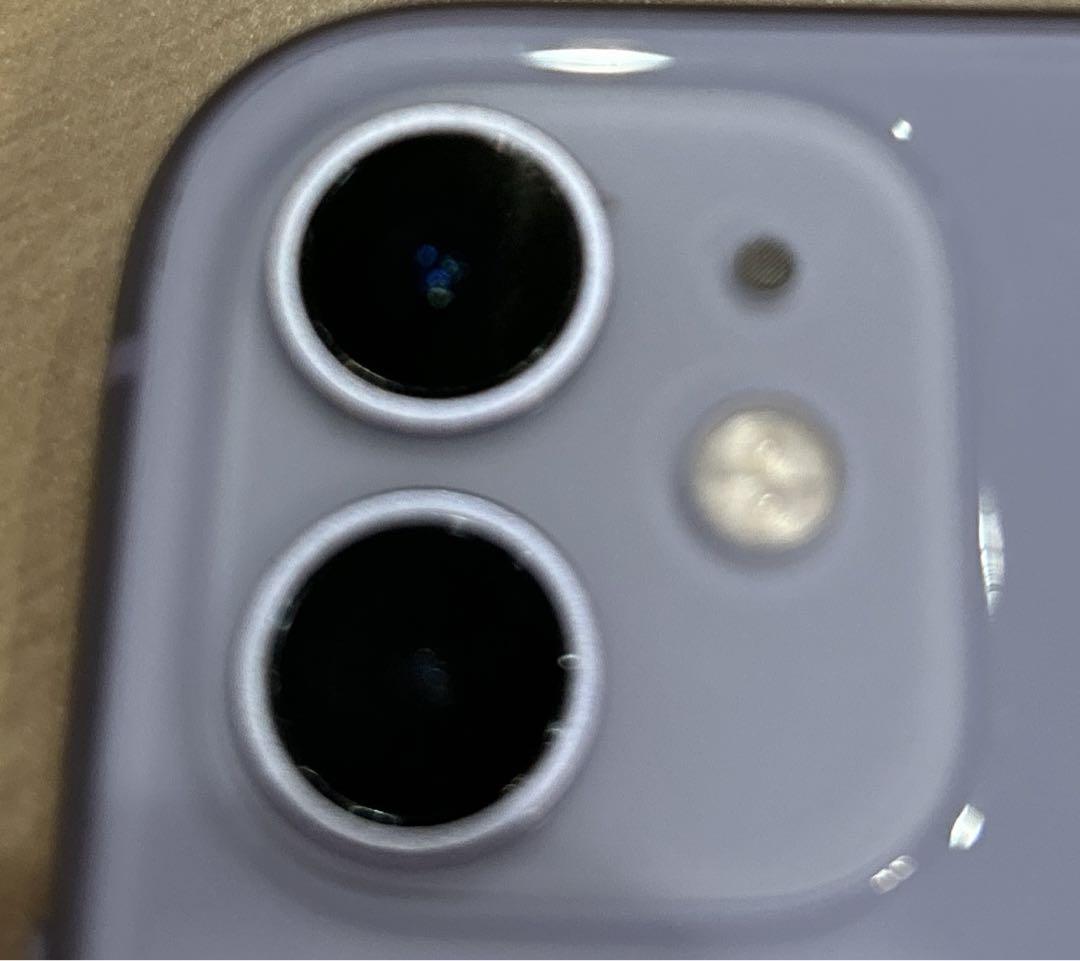 iPhone11 64GB パープル simロックあり レンズ割れ 画像10