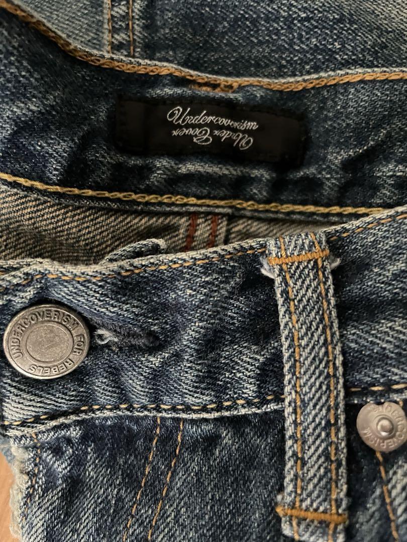 undercover ストレートデニム ダメージ加工 undercover ダメージ加工 ストレートデニム