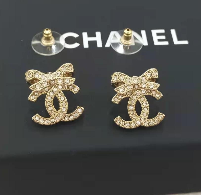 CHANEL シャネル リボン ココマーク ぶらさがり ピアス シルバー