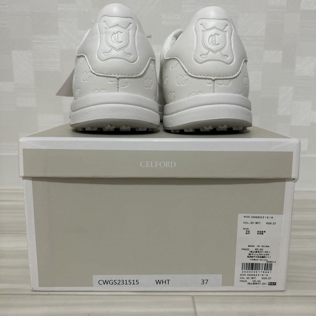 定価27500円【CELFORD GOLF】　ロゴエンボススパイクレスシューズ